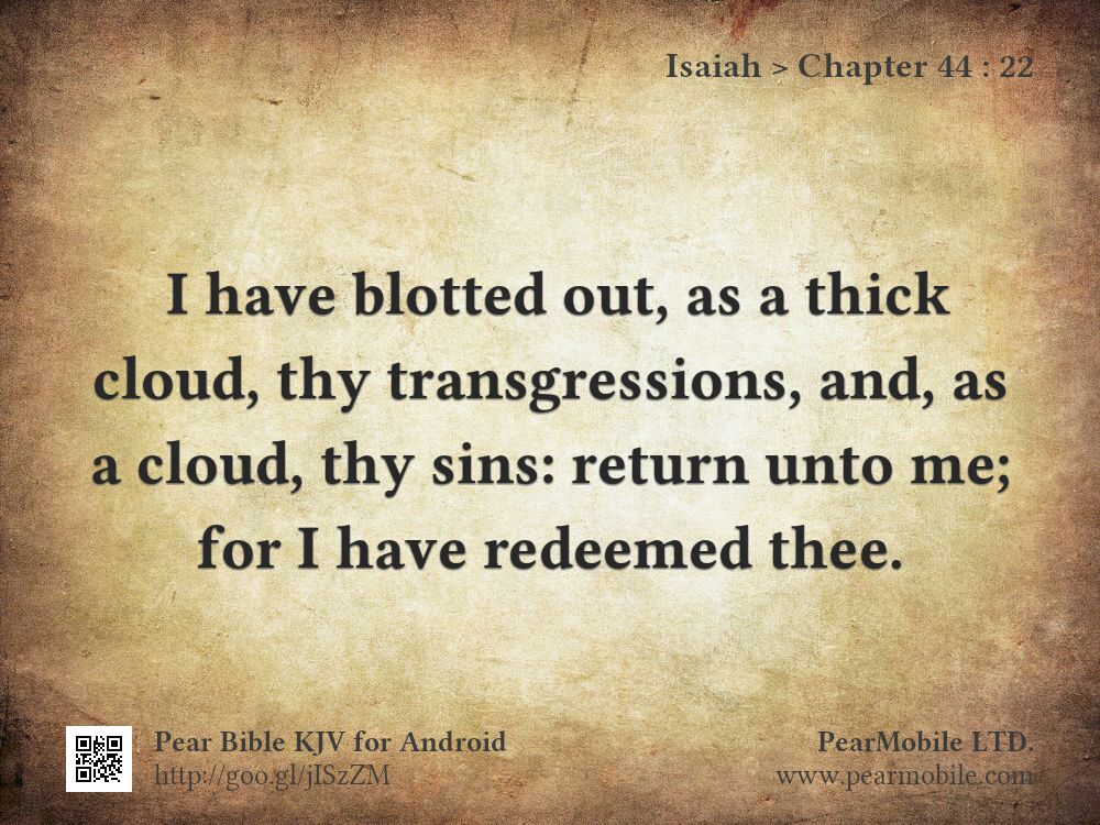 Isaiah, Chapter 44:22